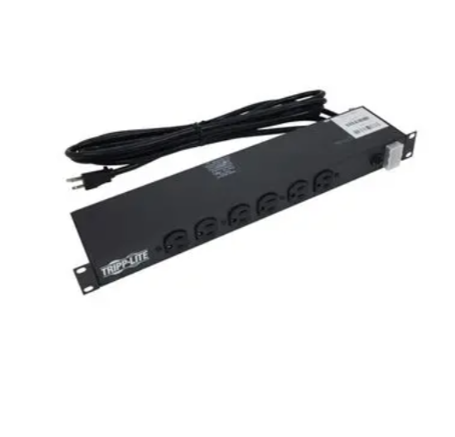 Power Distribution, Rack Mount, 1U, 6 Outlets, 120 V, 15 A, 444.5 mm, 114.3 mm