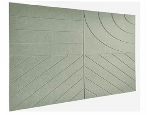 DECORITA 21.65" Square Acoustic Panels 4-Pack Sound Absorbing Sage Felt Tiles