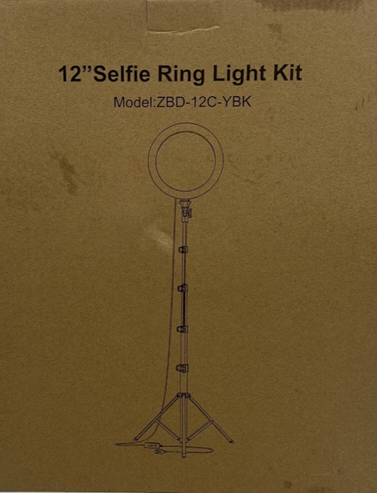Extendable Tripod Stand & Phone Holder ZBD-12C-YBK Selfie Ring Light Kit 12 Inch