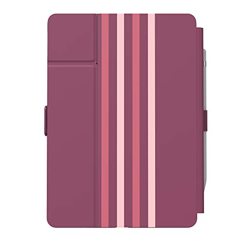 Speck Products Balance Folio Print iPad (2019/2020) Case and Stand, Crimson Forest Stripes/Lush Burgundy, CRIMSN Forest Stripes/Lush Burgundy