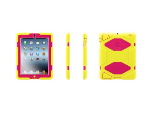 Griffin Citron/Pink Survivor All-Terrain Case + Stand for iPad 2, 3, and 4th Gen - Military-Duty case with Stand