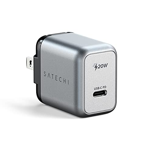 Satechi 20W USB C PD Wall Charger – Supports Power Delivery – Compatible with 2022 iPad Air M1, 2021 iPad Pro M1, iPhone 15 Pro Max/15 Pro/15/15 Plus, iPhone 14 Pro Max/14 Pro/14/14 Plus