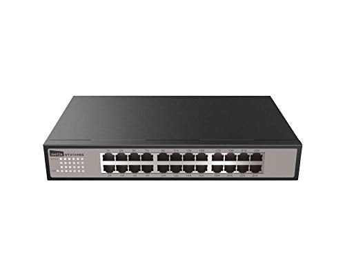 Netis 24 Port Unmanaged Gigabit Switch, Desktop Ethernet Splitter, Ethernet Hub, Plug and Play, Fanless Quite, Traffic Optimization, Sturdy Metal, Rack mountable with Included mounting Bracket