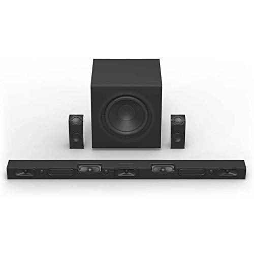 VIZIO 5.1.4 Premium Sound Bar with Dolby Atmos, DTS Virtual:X, Wireless Subwoofer, Rear Surround Speakers, Bluetooth, Voice Assistant Compatible, Includes Remote Control - SB46514-F6