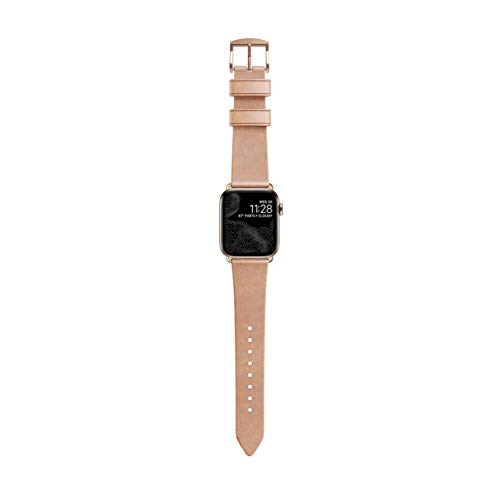 Nomad Modern Strap (Slim) for Apple Watch 40mm/38mm | Natural Horween Leather | Gold Hardware