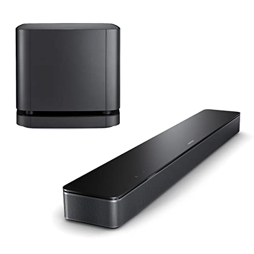 Bose Smart Soundbar 300 with Bass Module 500 for Soundbar, Black