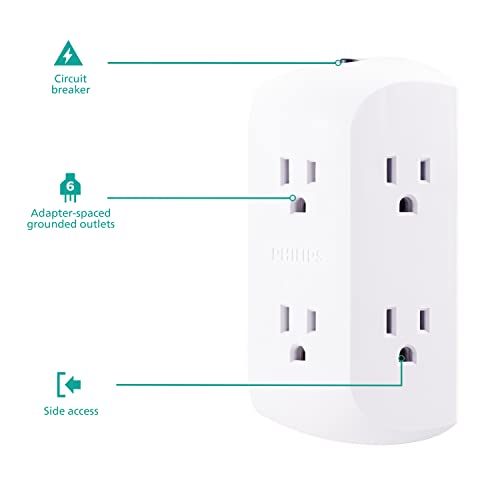 Philips 6-Outlet Extender 3-Prong