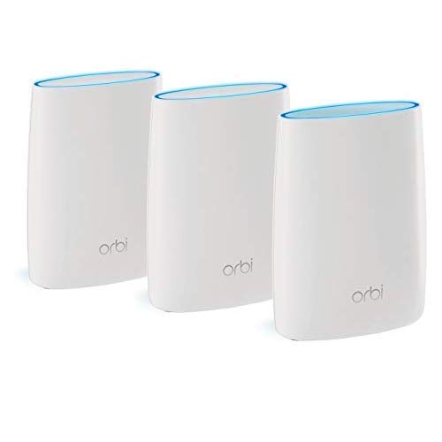 Netgear Orbi Whole Home Mesh WiFi System with Advanced Cyber Threat Protection, 3-Pack (RBK53S-100NAS)