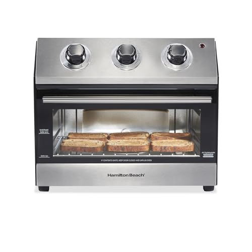 Hamilton Beach Toaster Oven Air Fryer Combo, Includes Bake, Broil, and Toast, Fits 12” Pizza, 1800 Watts