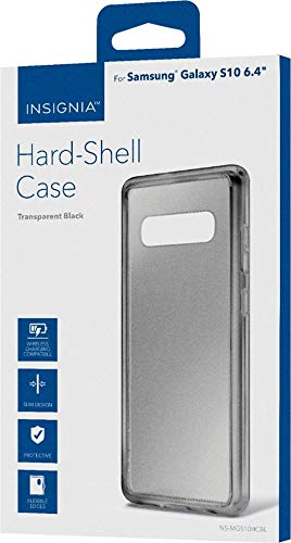 Insignia Hard Shell Case for Samsung Galaxy S10+ - Transparent Black - Model: NS-MGS10HCBL