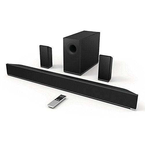 Vizio 38-inch Sound Bar S3851W-D4 5.1 with Wireless Subwoofer & Rear Satellite Speakers, Black