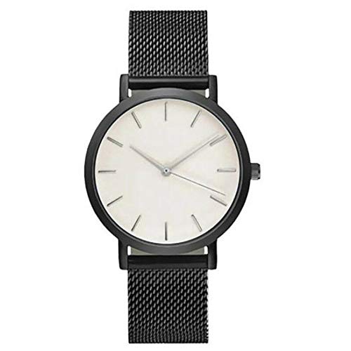 South Lane Stainless Steel Swiss-Quartz Watch with Leather Calfskin Strap, Black, 20 (Model: SS20-dr1-4792)