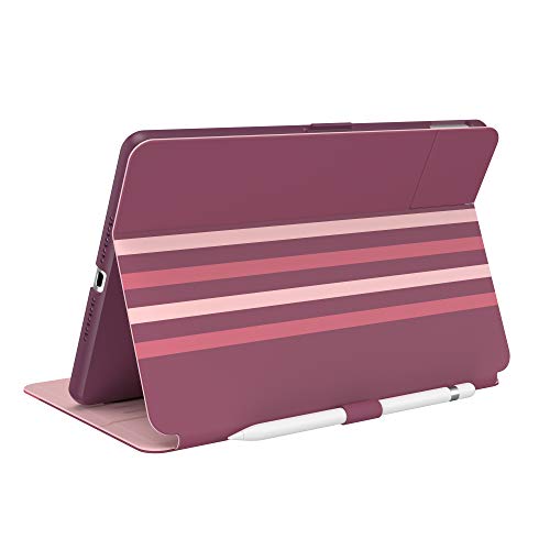 Speck Products Balance Folio Print iPad (2019/2020) Case and Stand, Crimson Forest Stripes/Lush Burgundy, CRIMSN Forest Stripes/Lush Burgundy