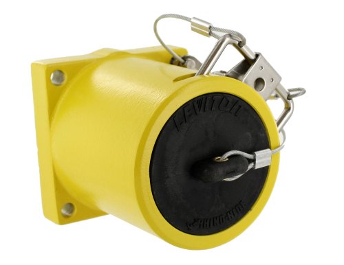 Leviton 49MR1-XY YL HIGH AMP MALE REC SGLE HOLE