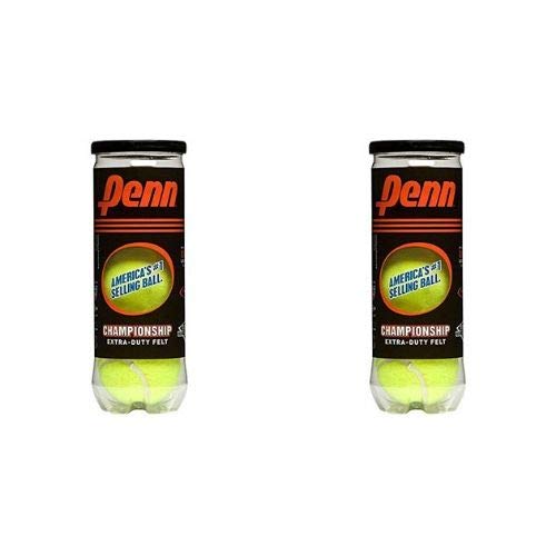 Penn Championship High Altitude Tennis Balls - Extra Duty Felt Pressurized Tennis Balls (2 Cans, 6 Balls)