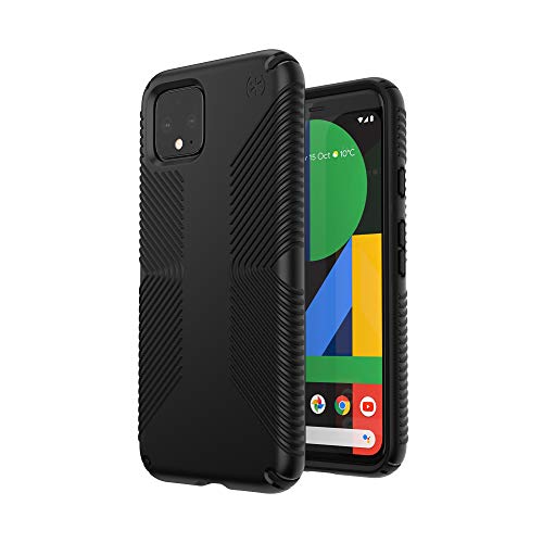 Speck Presidio Grip Google Pixel 4 Case, Black/Black (131857-1050)