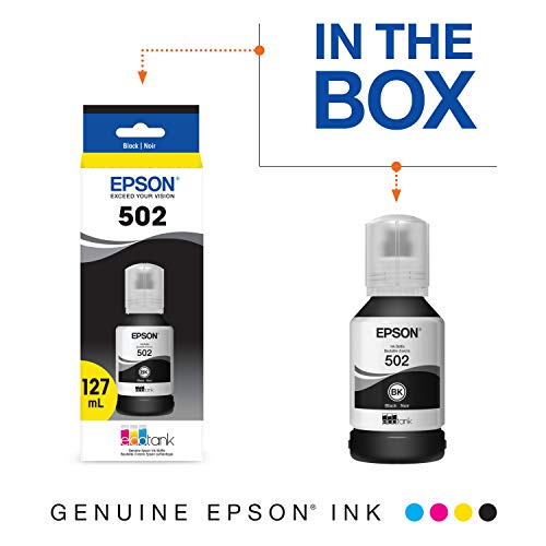 Epson T502 EcoTank Auto-Stop Ink Bottle (ET-2700, ET-2750, ET-3700, ET-3750, ET-4750)