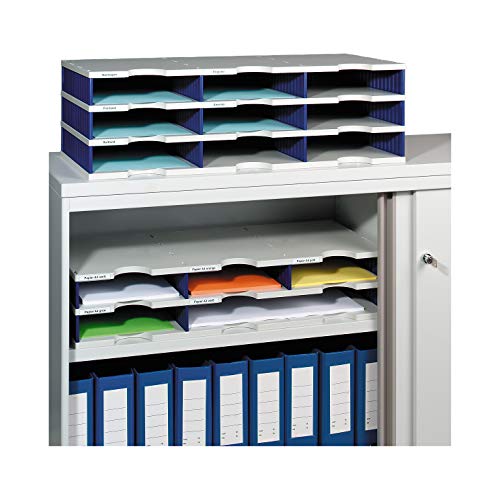 Styrodoc Trio 268030338 Sorting Station with 9 Compartments 723 x 331 x 223 mm Grey/Blue