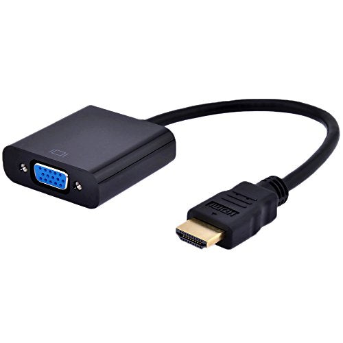 AYA 9" HDMI Male to VGA Female (15-Pin) Video Converter Adapter 1080p for PC, TV, Notebooks