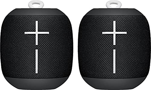 Ultimate Ears WONDERBOOM Waterproof Portable Bluetooth Speaker 2-Pack, Black