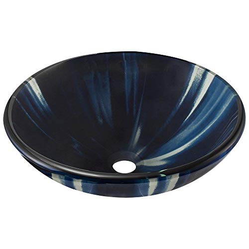 627 Blue Sky Glass Vessel Bathroom Sink