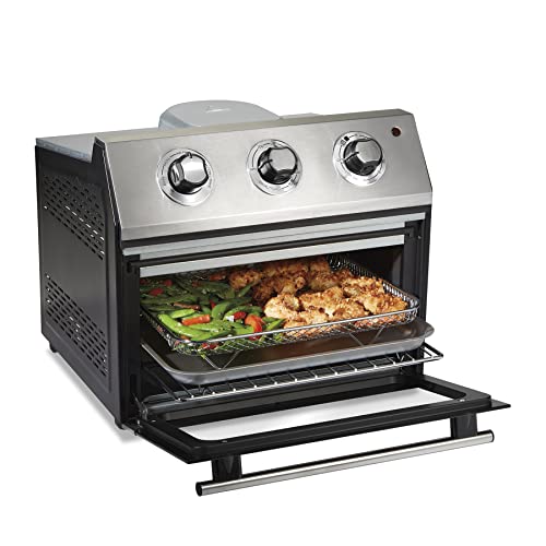 Hamilton Beach Toaster Oven Air Fryer Combo, Includes Bake, Broil, and Toast, Fits 12” Pizza, 1800 Watts