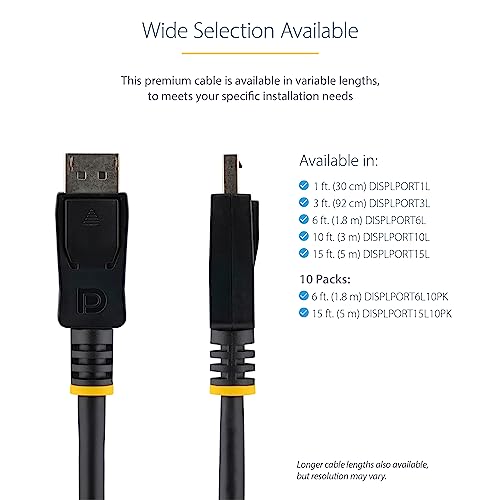 DisplayPort 1.2 Cable with Latches