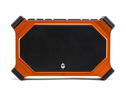 ECOXGEAR EcoSlate GDI-EXSLT800 Rugged Waterproof Floating Portable Bluetooth 20 Watt Stereo Wireless Smart Speaker (Orange)