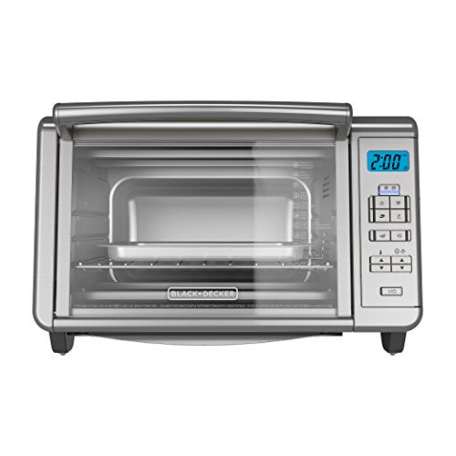 BLACK+DECKER 6-Slice Digital Convection Countertop Toaster Oven, Stainless Steel, TO3280SSD