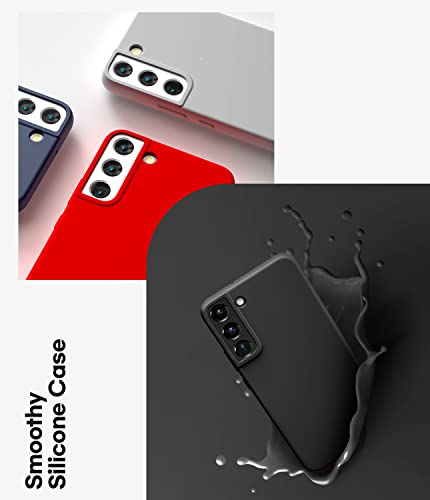 GOOSPERY Liquid Silicone Case for Galaxy S22 (6.1 inches) Silky-Soft Touch Full Body Protection Shockproof Cover Case with Soft Microfiber Lining S22-SLC