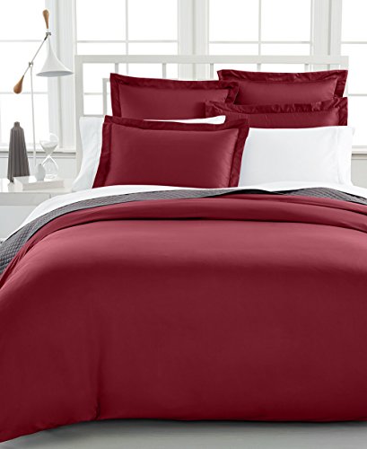 Charter Club Damask Solid 500 Thread Count Full/Queen Duvet Cover Bedding