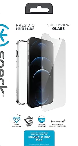 Speck Products Presidio Perfect-Clear iPhone 12 Pro Max Case, Clear/Clear