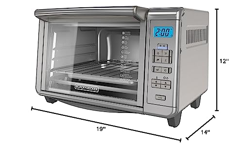 BLACK+DECKER 6-Slice Digital Convection Countertop Toaster Oven, Stainless Steel, TO3280SSD