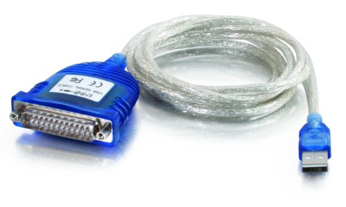 Legrand - C2G USB to DB25 Serial Adapter Cable, Adapter Cable, USB to Desktop Adapter, 6 Foot Adapter Cord, Gray, 1 Count, C2G 22429