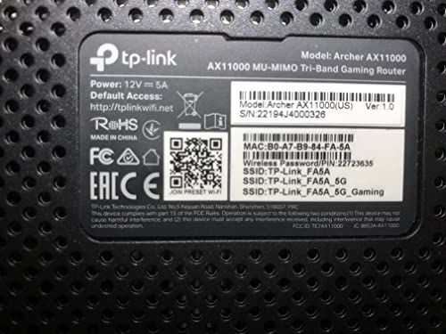 TP-Link Archer AX11000 Tri-Band Wi-Fi 6 Router