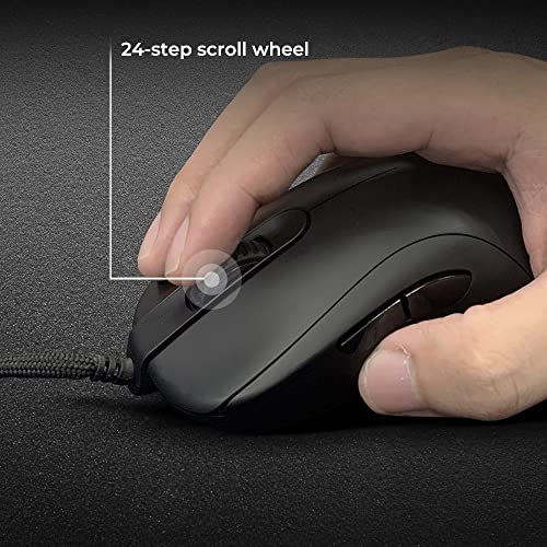 BenQ Zowie ZA13-C Symmetrical Gaming Mouse | Professional Esports Performance | Driverless | Paracord Cable | Revisioned C-Features | Matte Black