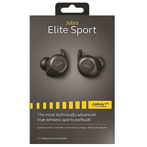 Jabra Elite Sport True Wireless Waterproof Fitness & Running Earbuds with Heart Rate and Activity Tracker
