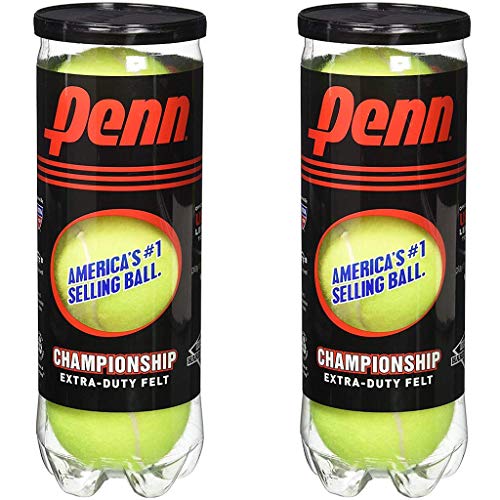 Championship Tennis Balls - Extra Duty Felt Pressurized Tennis Balls - (2 Cans, 6 Balls) - New