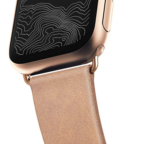 Nomad Modern Strap (Slim) for Apple Watch 40mm/38mm | Natural Horween Leather | Gold Hardware