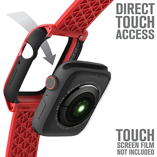 Catalyst Case- Designed for Apple Watch Series SE 2022, Series 6/5 and 4 44mm, Buckle Edition, Drop Proof 9.9ft, Sport Band, Breathable, Rugged - Flame Red