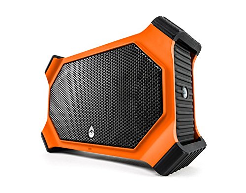 ECOXGEAR EcoSlate GDI-EXSLT800 Rugged Waterproof Floating Portable Bluetooth 20 Watt Stereo Wireless Smart Speaker (Orange)