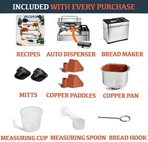 Yedi Total Package 19-in-1 Bread Maker, with Deluxe Accessory Kit