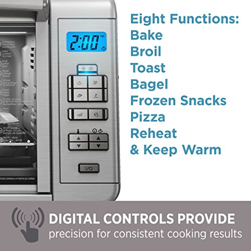 BLACK+DECKER 6-Slice Digital Convection Countertop Toaster Oven, Stainless Steel, TO3280SSD