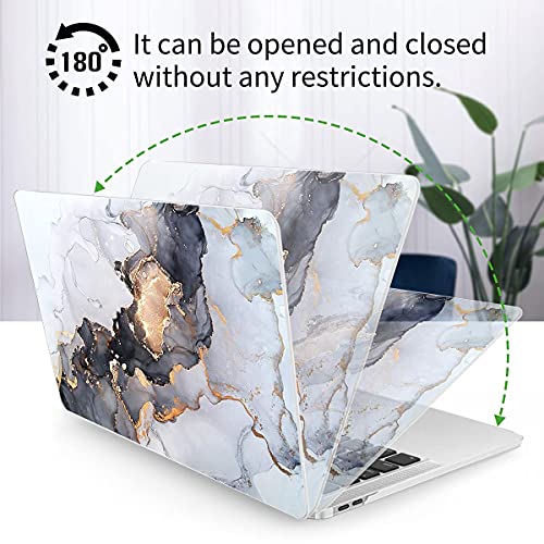 Watbro Compatible with MacBook Air 13 Inch Laptop Case 2020 2019 2018 Release A2337 M1/A2179/A1932,Colorful Marble Case with Keyboard Cover Skin for MacBook Air 2020 with Touch ID