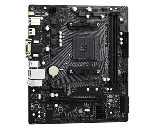 ASRock A520M-HDV Supports AMD AM4 Socket Ryzen™ 3000, 4000 G-Series and 5000 and 5000 G-Series Desktop Processors Motherboard