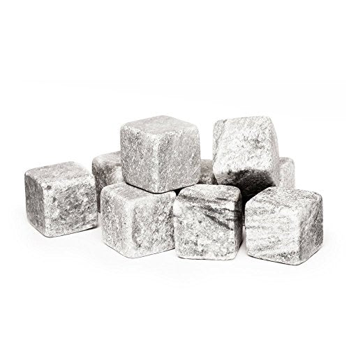 Premium Whiskey Stones (Set of 9). 100% Pure Soapstone - Includes Carrying