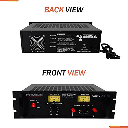 Pyramid 50-Ampere Power Supply with Built-in Cool Fan