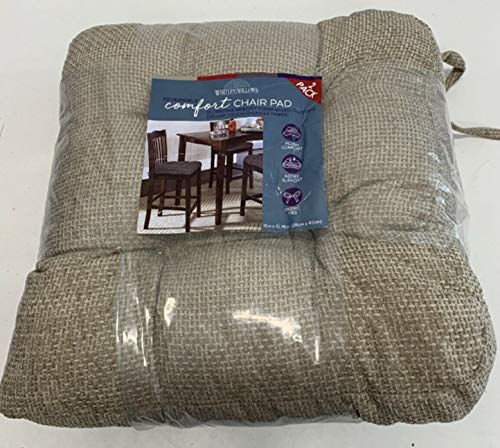 Oeko-Tex Whitley Willows Reversible Comfort Chair Pad 2-Pack (15" W x 15.75" L)