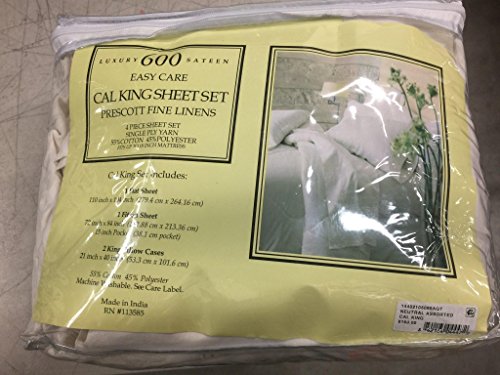 Luxury 600 Sateen Easy Care Cal King Sheet Set