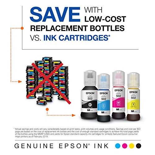 Epson T502 EcoTank Auto-Stop Ink Bottle (ET-2700, ET-2750, ET-3700, ET-3750, ET-4750)